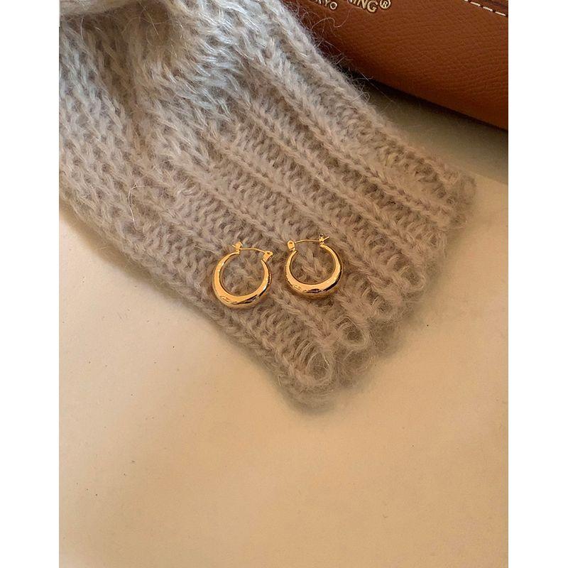 

Work Clothing Basic Style Simple Bracelet Fancy Female Stud Earrings Gold and Silver Golden Earring