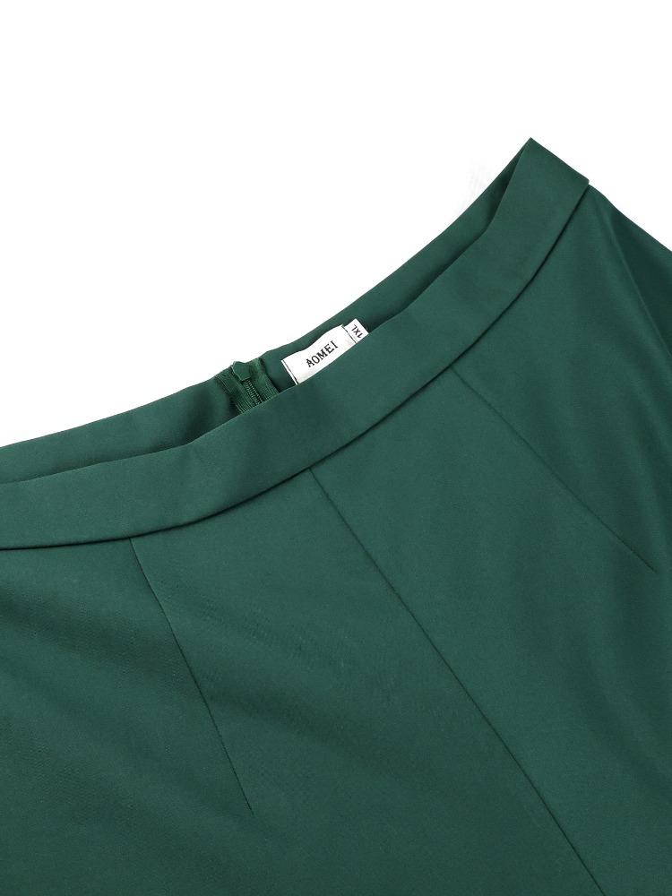 Elegant Women Office Pants High Waist Side Slit Pearls Beading Wide Leg Ankle Length Trousers Autumn Fashion Business Wear