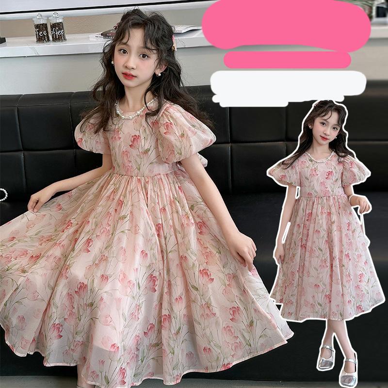 Girls Dress Summer Little Kid Princess Fashion Dresses Casual Catwalk Avant Garde