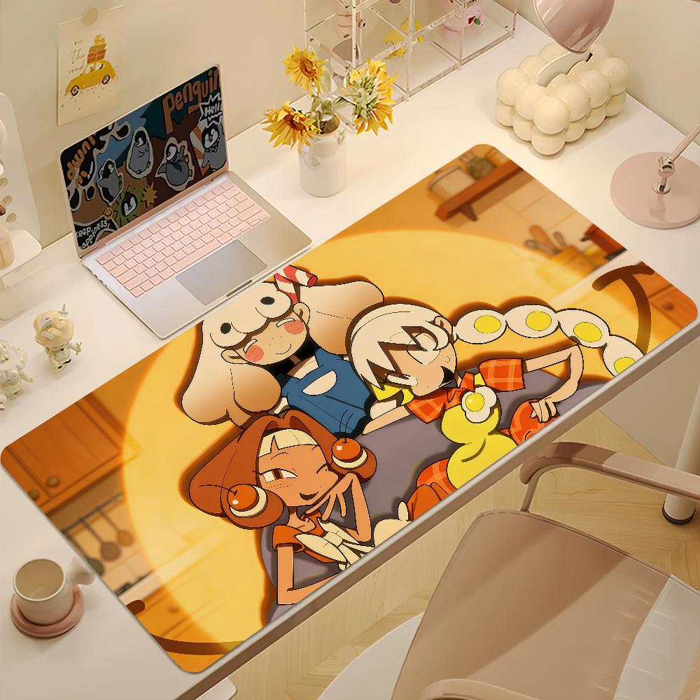 Cartoon Ppoppinplay Kitchen Mouse Pad Large Nonslip Lockedge Desktop Computer Desk Mat Keyboard Mousepad Office Gamer Student