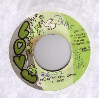 

7inch Record IROY Dub It On Deh Disco Version NONE Love 1977 Jamaica Reggae Ska Dub Used