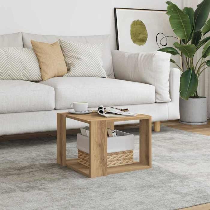 VidaXL Coffee Table Artisan Oak 40x40x30 Cm Engineered Wood, Side Table, Living Room Table, Side Table, End Table 856495