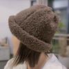 Curled fleece plush hat women's autumn and winter Korean version versatile headgear Japanese big head circumference versatile ear 