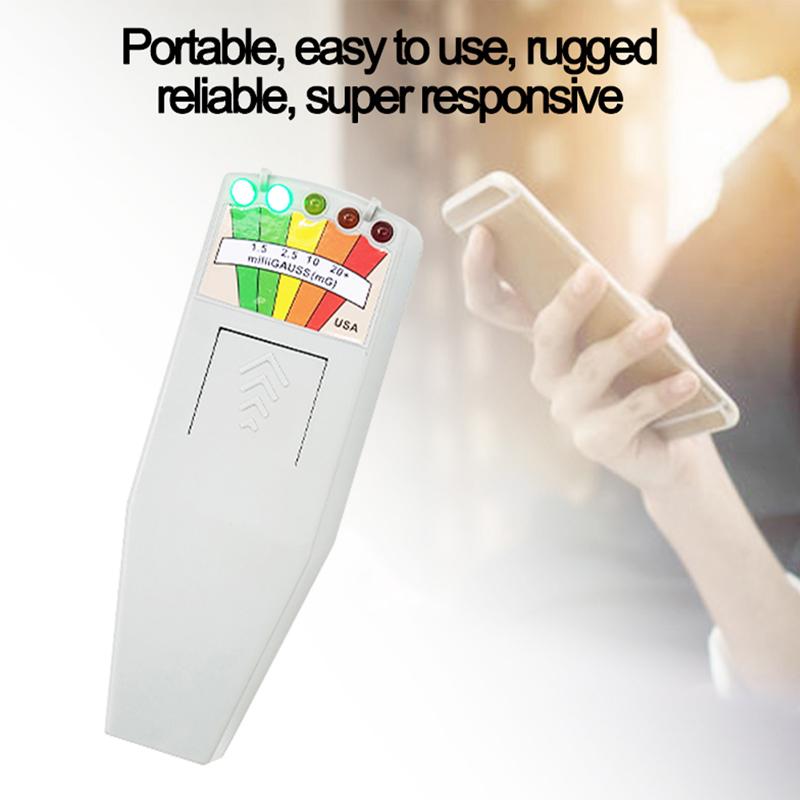 K2 Electromagnetic Field Radiation Tester EMF Reader Electromagnetic Detector Magnetic Field Meter 5 LED Indicator Gauss Meter