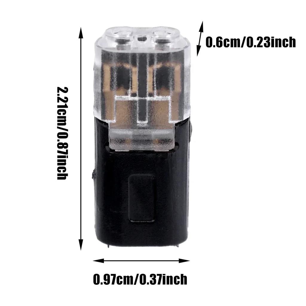 2 Pin Way Plug Electrical Connectors with Locking Buckle Push-in Car Wire Terminal Block Waterproof Wire Cable Connection Strips