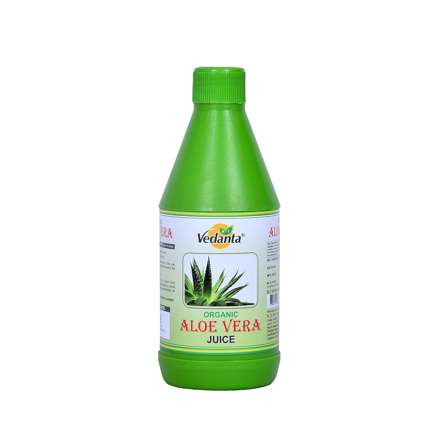 

Vedanta 100% Organic Aloevera Juice With Pulp For Better Digestion | 500ml 1.1lbs