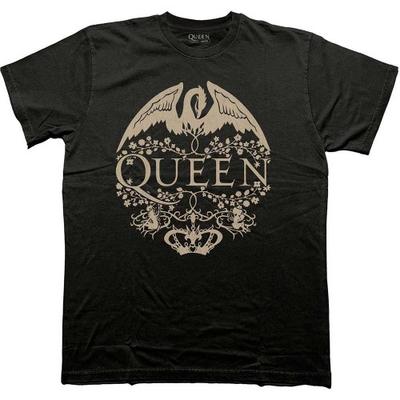 Queen Unisex Adult Floral Crest T-Shirt