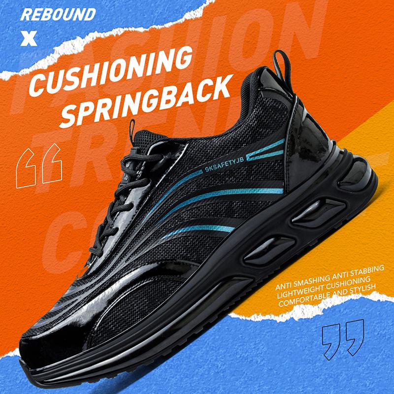 Fashion Work Safety Shoes For Men Sneakers  Anti-smash Anti-puncture Work Indestructible Shoes Steel Toe Protective Boots