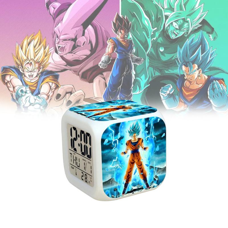 Dragon Ball Z Cartoon Led Alarm Clock Temperature Night Light Decor Bedroom