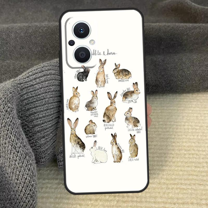 Rabbits Bunnies Cover For OPPO Reno 8T 8 Lite 14F 13F 12 F 11 F 14 13 10 Pro OPPO Find X8 X6 X5 X9 Pro Case