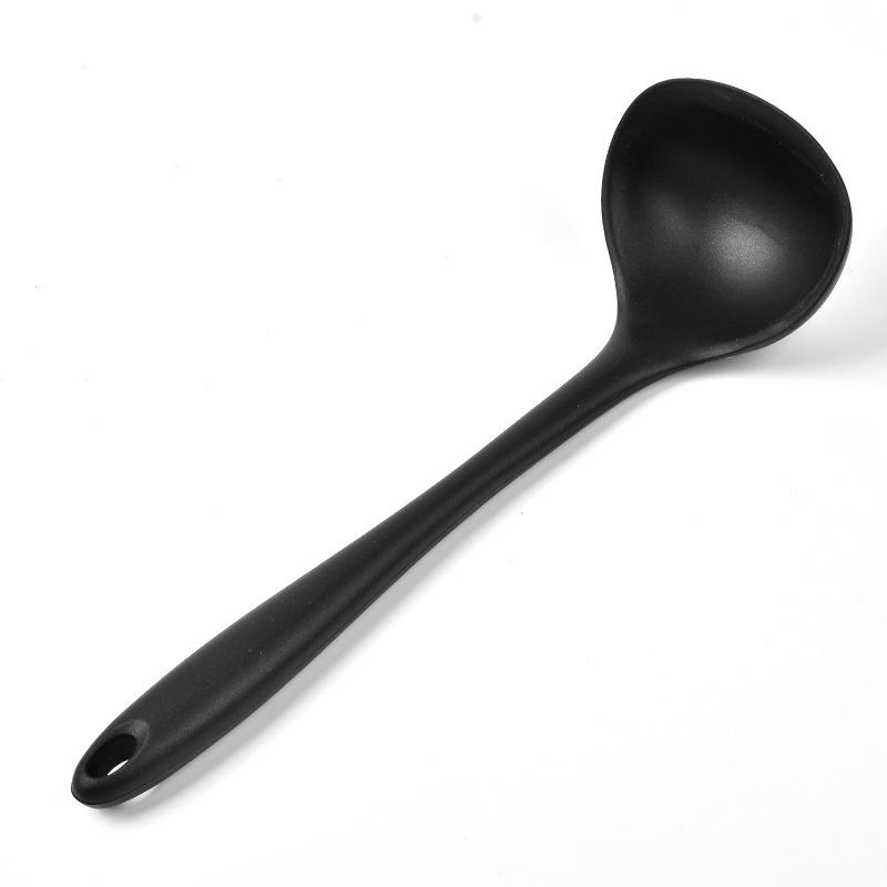 Silicone Soup Ladle with Long Handle - Durable, Anti-Scald, and Non-Stick Safe
