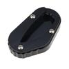 Black Aluminum Motorcycle Kickstand Pad Side Stand Enlarged Base - 1 pc