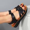 Genuine Leather Sandals for Women 40-60 Years - Non-Slip Soft Sole Summer Comfort Footwear for Mature Ladies