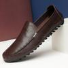 Luxurious Men Shoes New Men's Genuine Leather Flat Shoes Breathable Casual Shoes Office Loafers Fashion Peas Shoes Driving Shoes