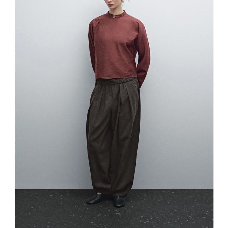 MD Spring/Summer New Arrival Women's Clothing French Style Leisure Artistic Old Qian Style Temperament Commute Loose Pants 5074916