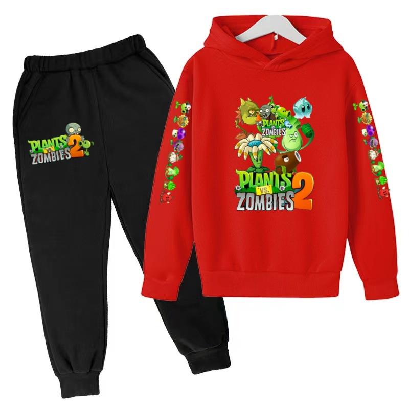 Kids Fall/Winter Hoodie Boy Girl Toddler Pullover 3-12Yrs Fashion Cartoon Game Print Clothes Casual Top+Pants 2P Sports Coat Set