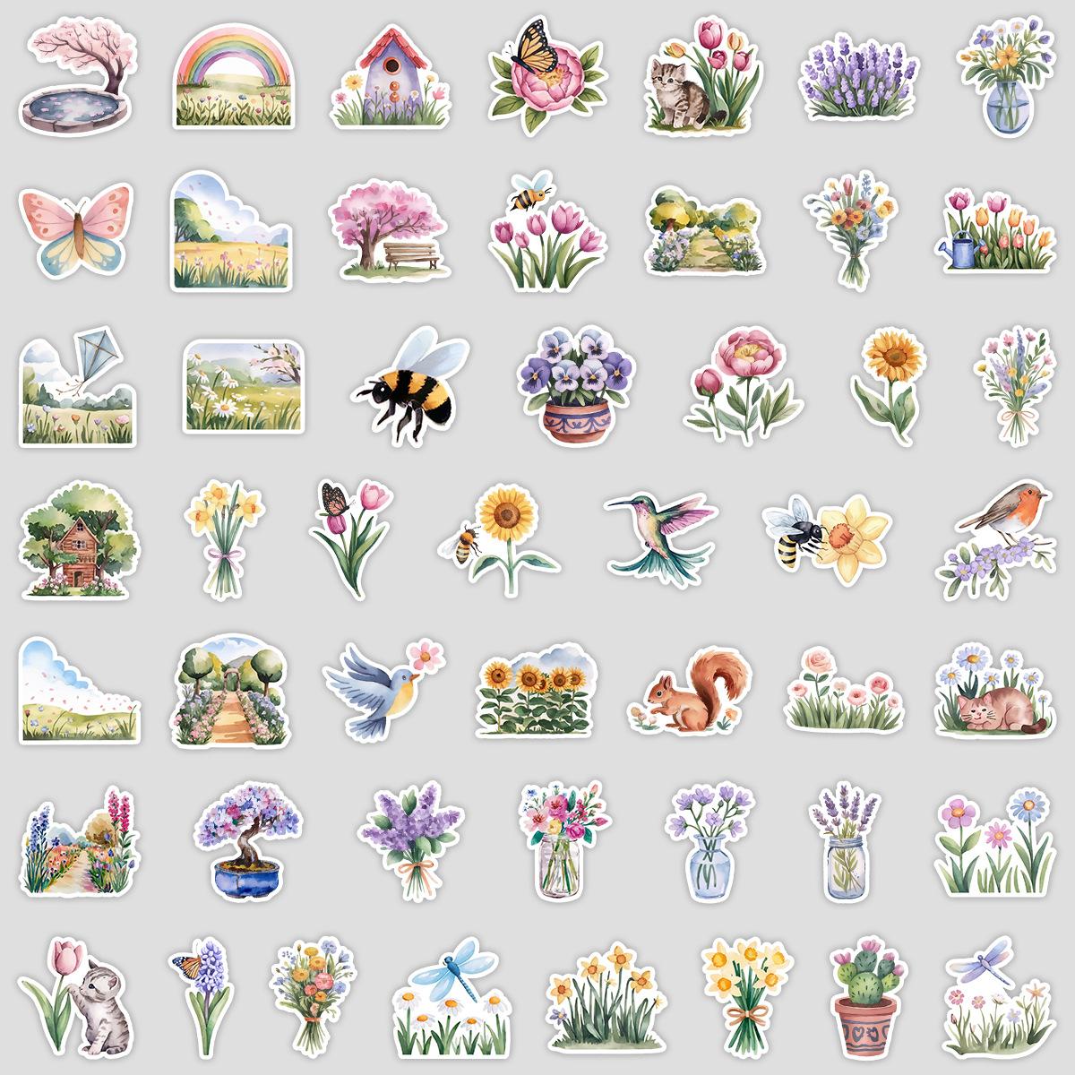 

50 Spring Series Graffiti Stickers Creative Water Cup Computer Suitcase Waterproof DIY Decorative Stickers