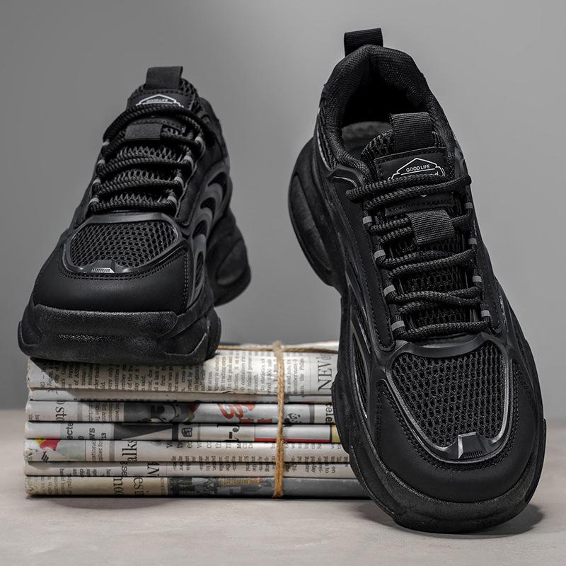 2025 Versatile Black Warrior Men's Breathable Sneakers - Summer/Autumn Trend