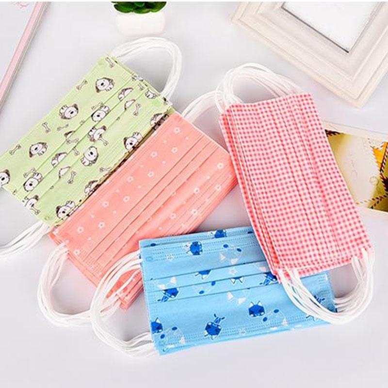 Lovely Disposable Respirators Face Mask Non-woven Respirator Disposable Fashion Printing Mask Dispos