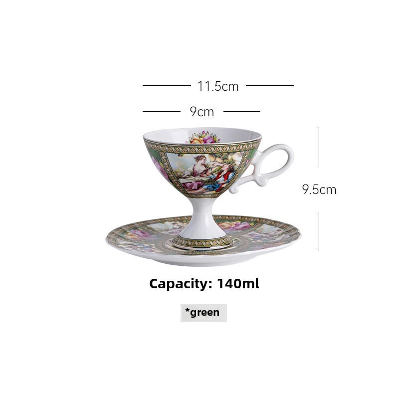 

Наборы блюдец для эспрессо из костяного фарфора, керамическая кружка для черного чая, блюдце, наборы блюдец для кофейной чашки для послеобеденного чая, пара, подарок на новый дом 140ml