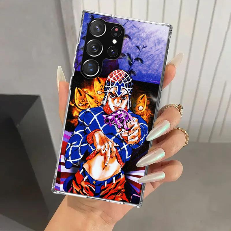 JoJo Bizarre Adventure Phone Case for Samsung Galaxy S26 S24 S23 Ultra S25 Edge S22 S21 Plus S20 FE + Soft Print Shell Funda Gal