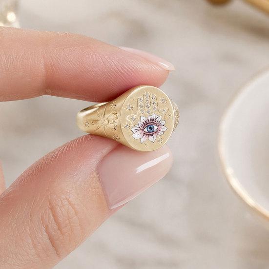Butterfly Heart Pattern Versatile Finger Ring Titanium Steel 1 Pc