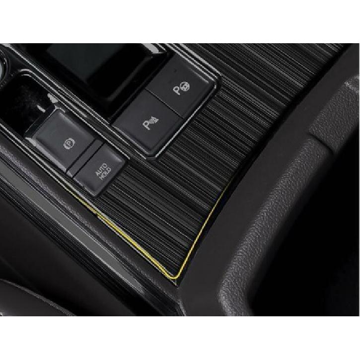 For VW Teramont Atlas 2018- Black Steel Middle Console Gear Shift Panel Trim