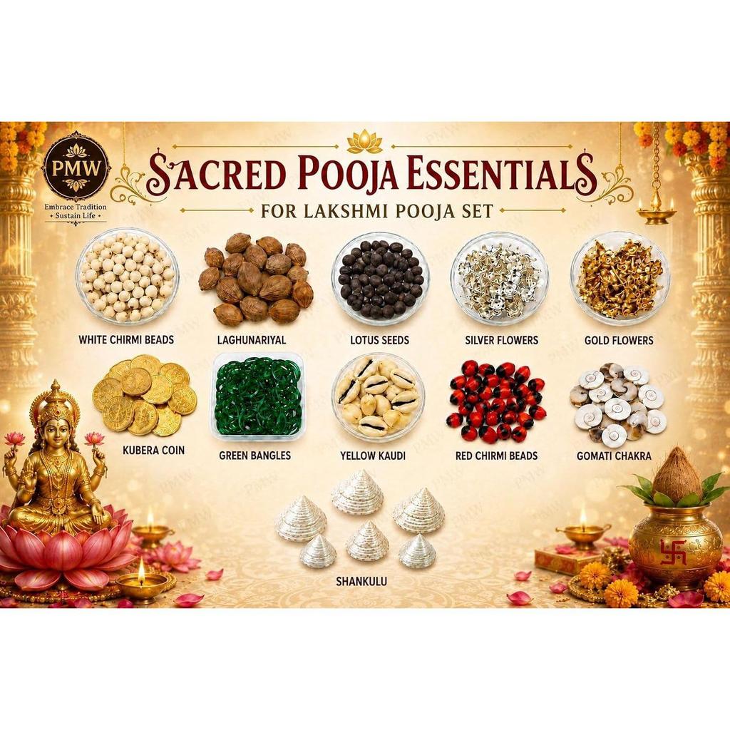 Lakshmi Pooja Samagri Kit - Complete Set of 11