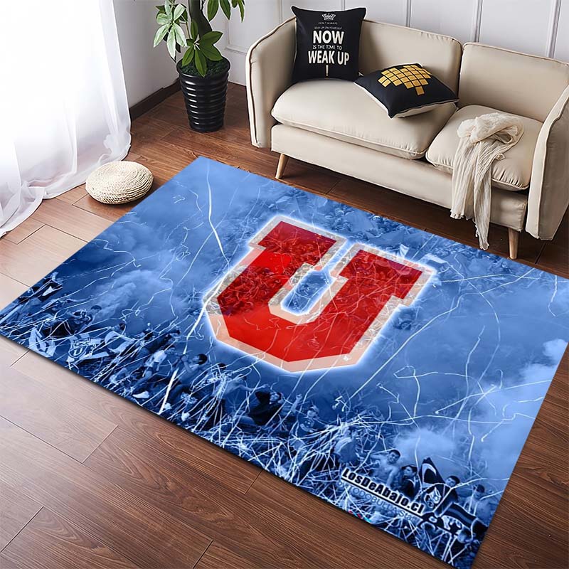 Universidad de Chile Football Club Badge Print Anti-slip Area Rug Black Background Living Room Bedroom Decor Floor Mat For Sports Fans