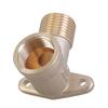 2Pieces Brass Wall Plate and Socket DN15 Distributor 90 Degree Thread Fitting Parts Accessory for Plumbing Systems