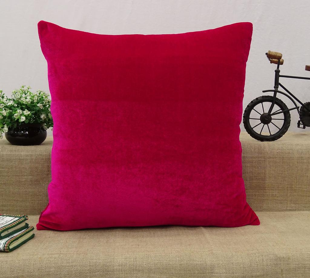 Indian Pillow Case Solid Magenta Home Decor Throw Cushion Velvet Cover - Choose