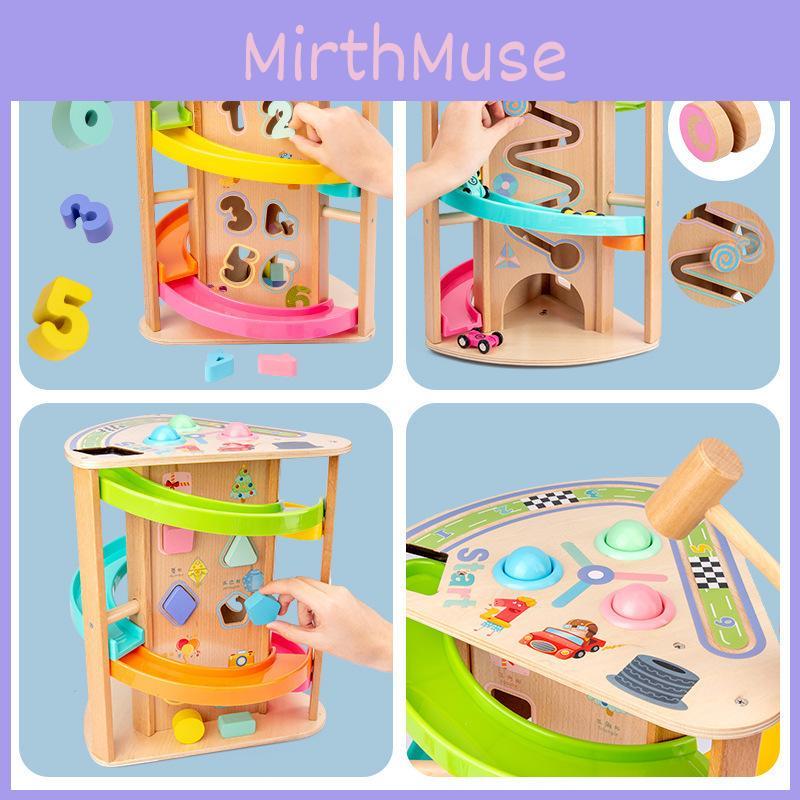 Wooden Multifunction Rotating Slide Car Toy For Baby Educational Play And Diy Fun