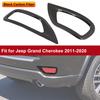 Carbon Fiber Rear Fog Light Tail Lamp Bezel Covers For Jeep Grand Cherokee 2011+