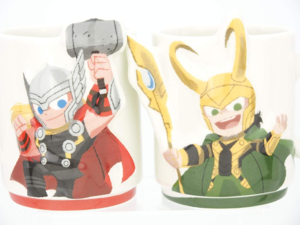 Sunart Co., Ltd. Mug Cup "Mighty Thor & Loki" 380ml Marvel (Marvel) Gurihiru Pair Mug Cup san3044-2