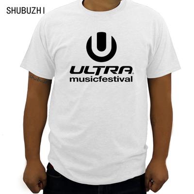 Ultra Music Festival Crew Neck T-Shirt Black Mens Tshirt Male Brand Tee Shirt Cotton Tee-Shirts