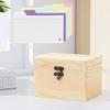 A7 Index Card Wooden Organizer Storage with 150 Index Card File Organizer Notecards Dividers Case for Notes Flashcard Envelope