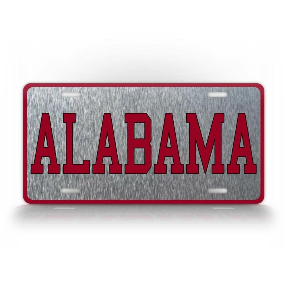 1 шт. Персонализированный номерной знак Alabama Crimson Tide BAMA NCAA Колледж Roll Tide AL Штат Автомобильный знак для фанатов Только декоративный белый
