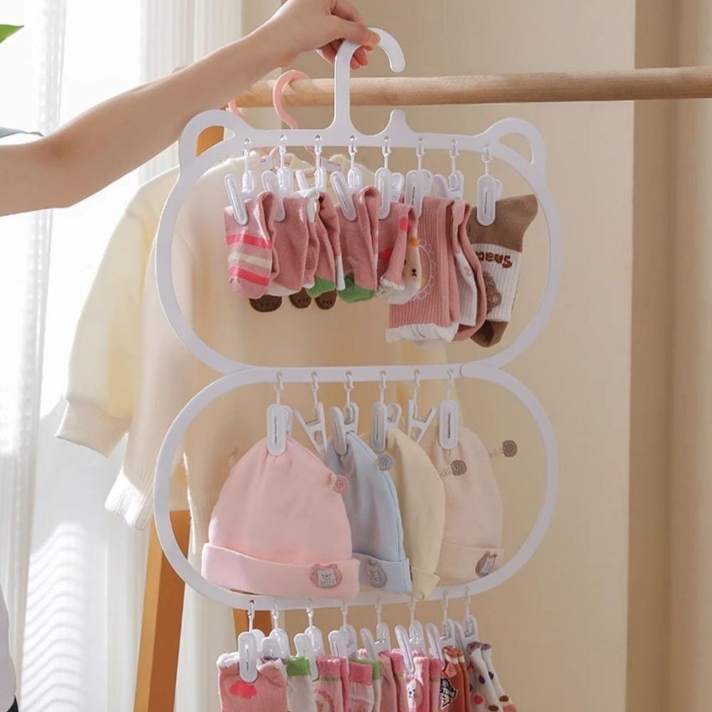 

Removable Multi-Clips Drying Hanger Plastic Hanging Drying Rack Socks Drying Hanger Closet Style A
