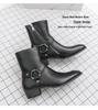 Herren Modische Spitze Zehen Martin Chelsea Boots - Hoher Schaft, Mit Reißverschluss, Kurzer Knöchel Motorradschuhe