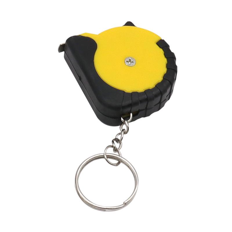 Compact Steel Tape Measure with Keychain - 1 Meter, Metric & Imperial, Automatic Retract