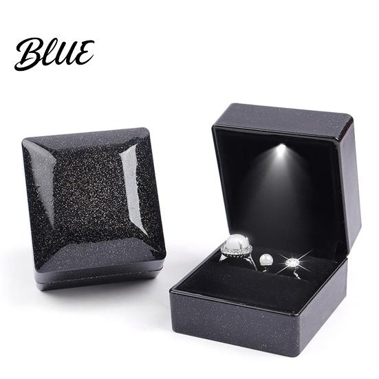 Luce Bianca Anello Display Scatola Luminosa con LED Design Compatto Portatile Romantico Morbido