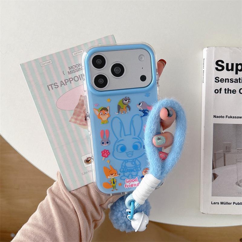Cartoon Edge Little Animal City Phone Case for iPhone 17/16 Pro Max/15/14 Featuring Nick & Judy