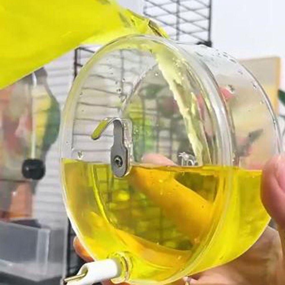 Transparent Birds Water Dispenser 350ml Pet Birds Water Bottle Finches