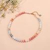 Hand Beaded Natural Stone Colorful Fashion Versatile Clavicle Necklace