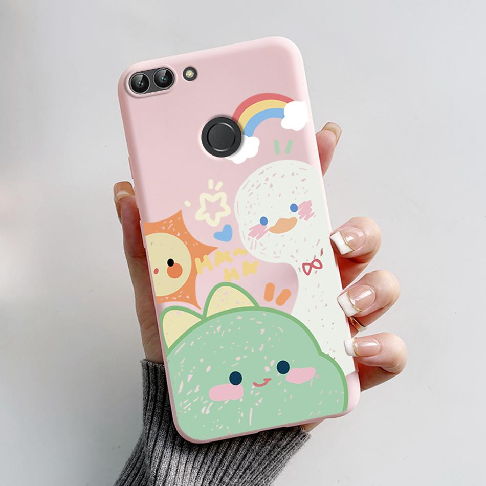 For Huawei P Smart 2018 Case Cute Cat Bear Cartoon Frog Soft Cover For Huawei P Smart FIG-LX1 5.65 Inch Case Coque Fundas Shell