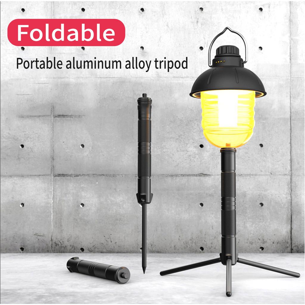 Multipurpose Outdoor Light Stand Regulable Aluminum Alloys Tripods Base for Hiking and Photography