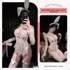 Sexy Bunny Temptation Lace Lingerie Set with Open Crotch Pajama Style.