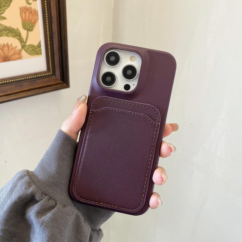 Vertical Cards Solt Leather Wallet Case For Iphone 15 Pro Max 14 Plus 13 12 Mini 11 XR X XS SE2025 7 8 Skin Feeling Bag Cover