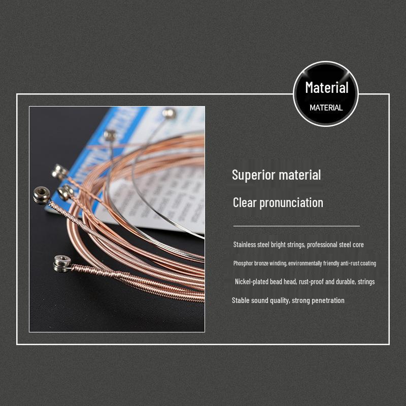 In Stock: Genuine Alice A206 Acoustic Guitar Strings, Set of 6
