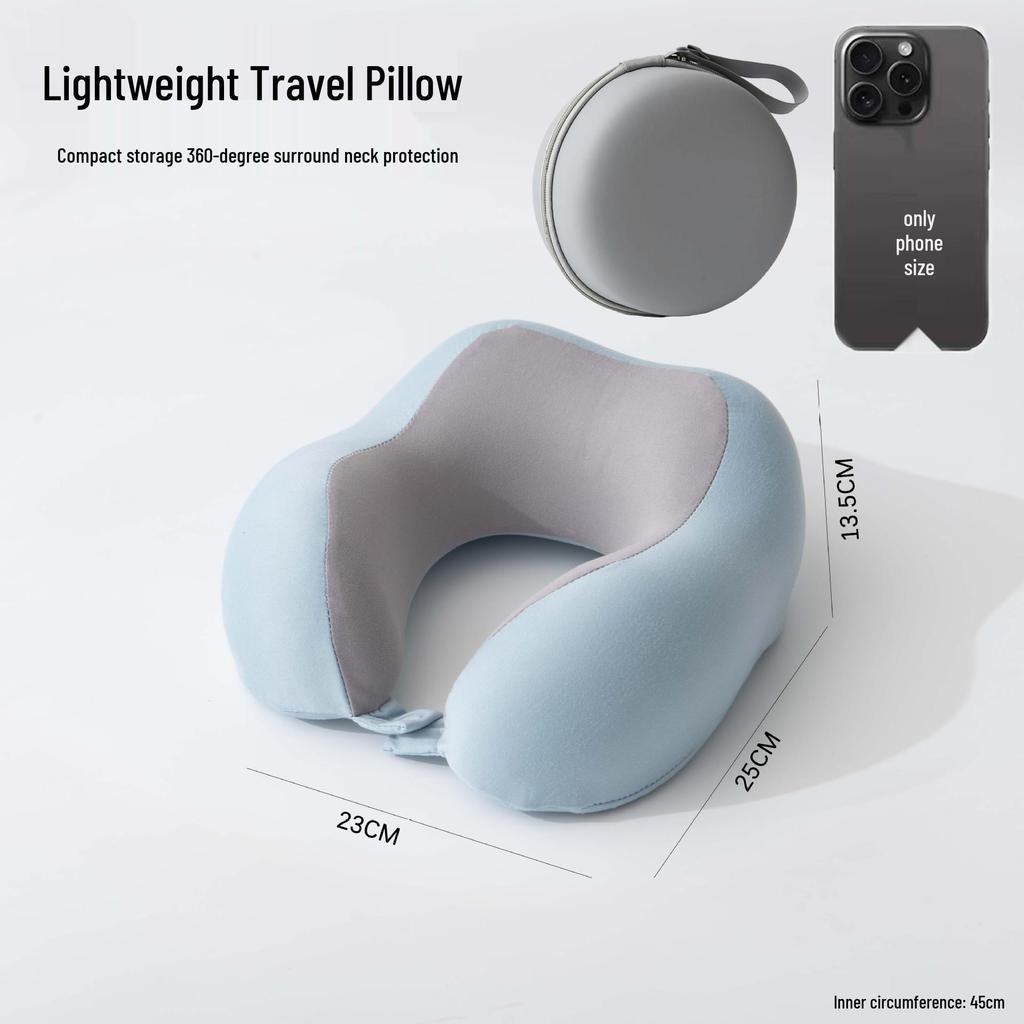 Memory Foam U-Shaped Travel Neck Pillow for Airplane and Cervical Support